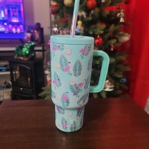 Tropical Flamingo Travel Mug